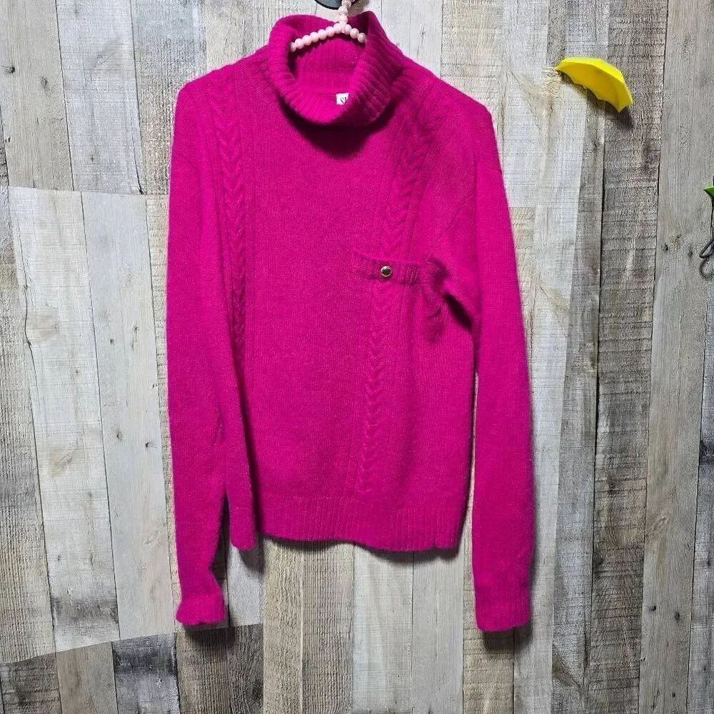SK & Company Vintage Pink Lambswool Rabbit Hair Blend Sweater Medium Elle Woods